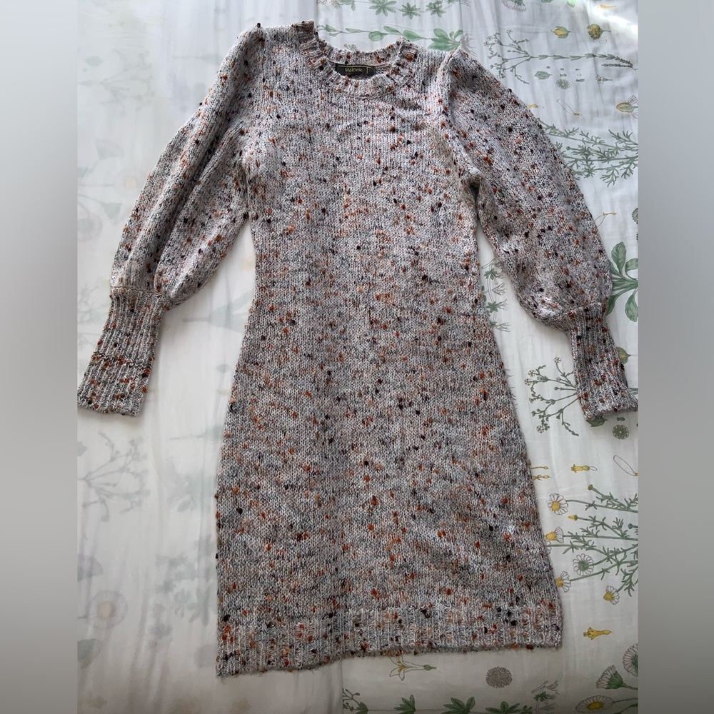 Long Sleeve Sweater Dress! Beautiful fall colors.